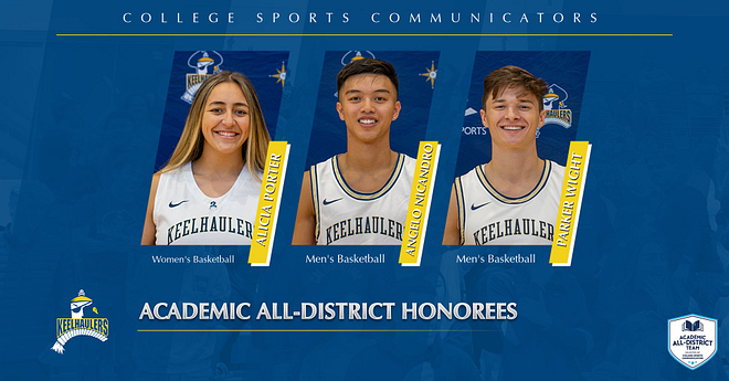 Alicia Porter, Angelo Nicandro and Parker Wight earn Academic All-District accolades