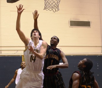 Cal Maritime Academy men's basketball crushes Bethany, Times Herald Story, Photo by Jeff Ward