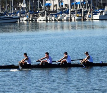 Cal Maritime and the Cal Berkeley lightweights raced on the Oakland estuary on Saturday