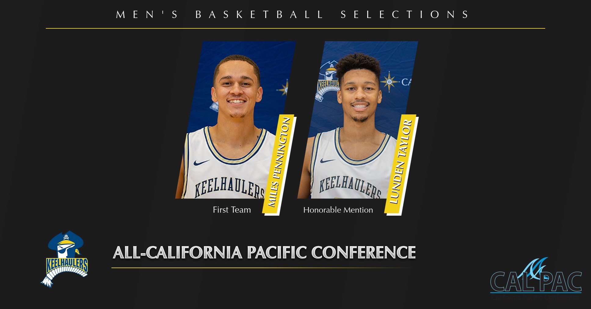 Miles Pennington and Lunden Taylor earn All-Cal Pac accolades