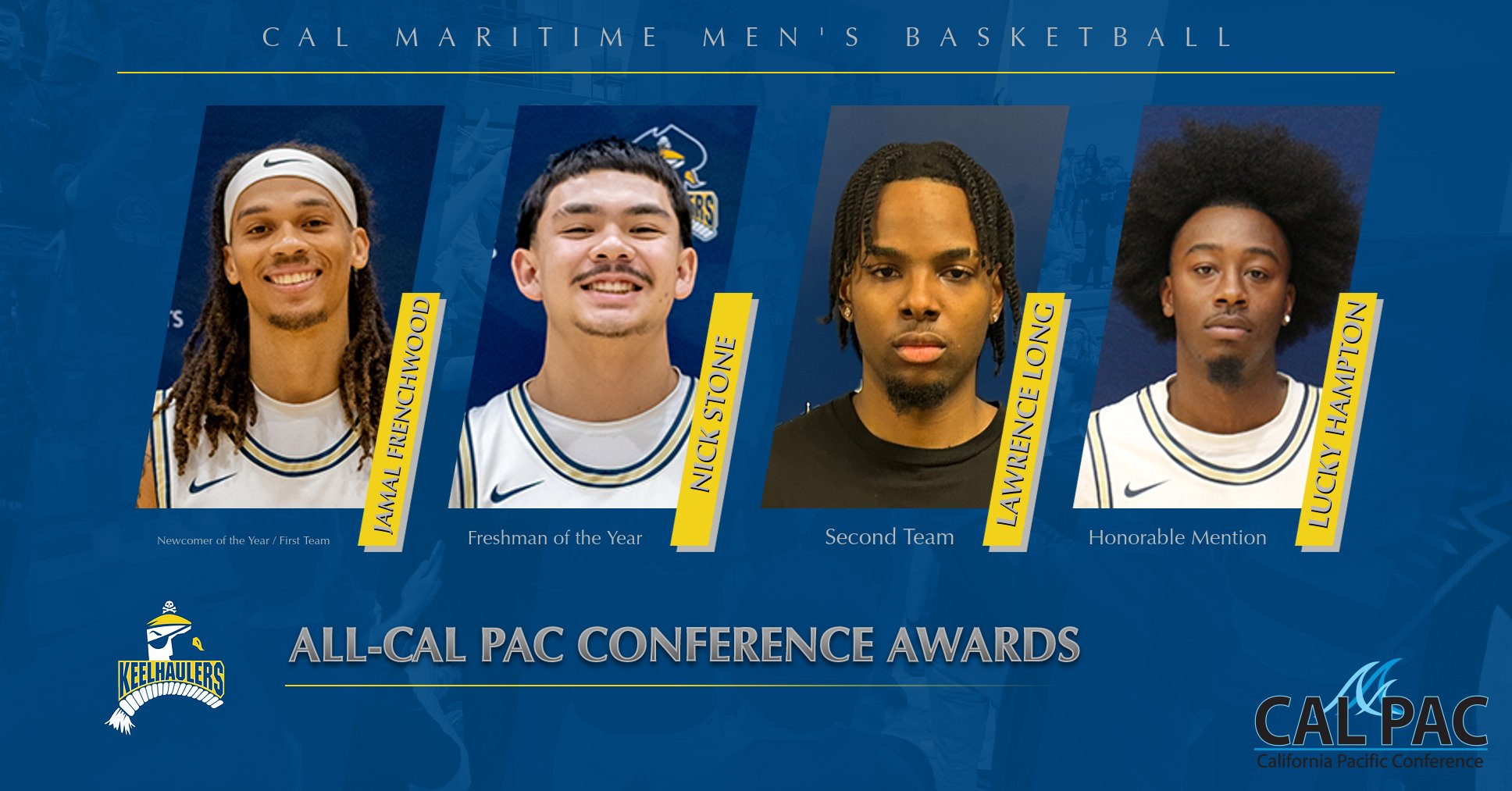 Jamal Frenchwood earns Newcomer of the Year, Nick Stone named Freshman of the Year and CSUM received three All-Cal Pac awards