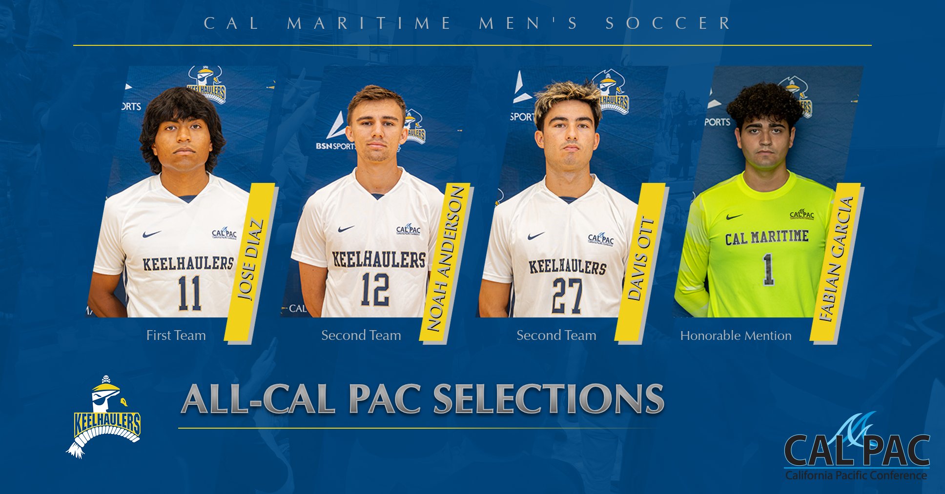 Program-record four Keelhaulers earn All-Cal Pac honors
