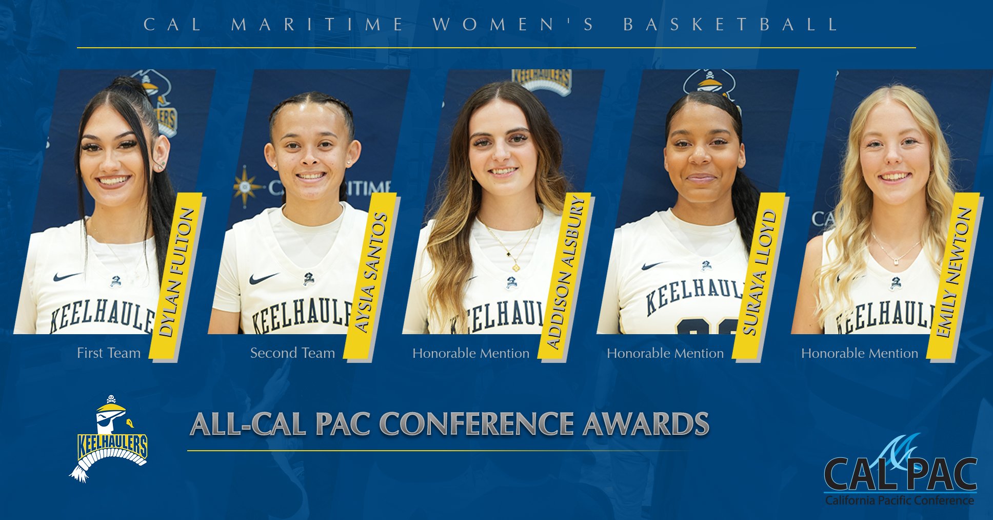 Five Keelhaulers earn All-Cal Pac honors, a new single-season program record