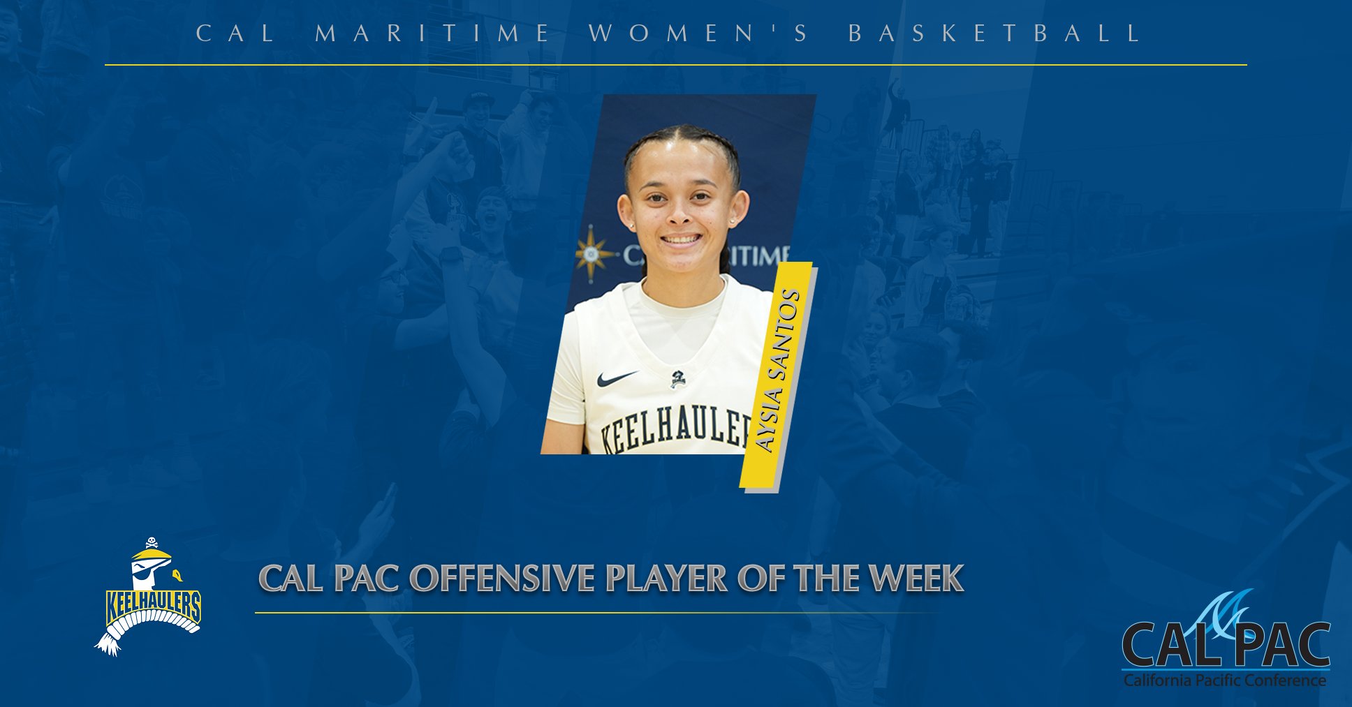 Aysia Santos collects third Cal Pac Player of the Week Award this year